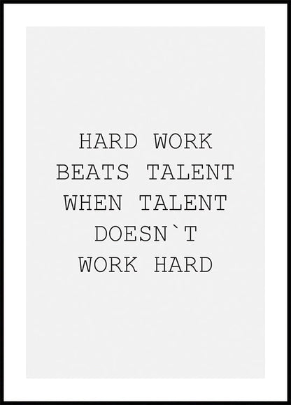 Hard Work Motivation Poster