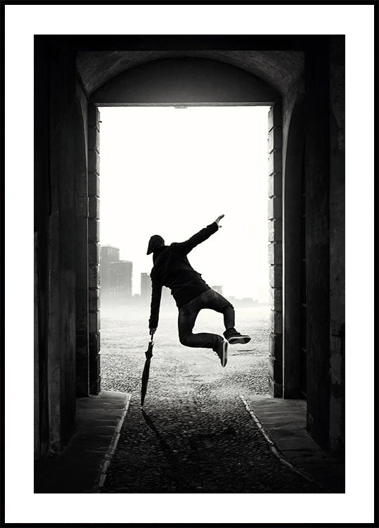 Joyful Leap Urban Poster