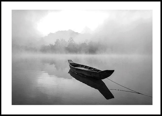 Mysterious Serenity in Foggy Waters Poster