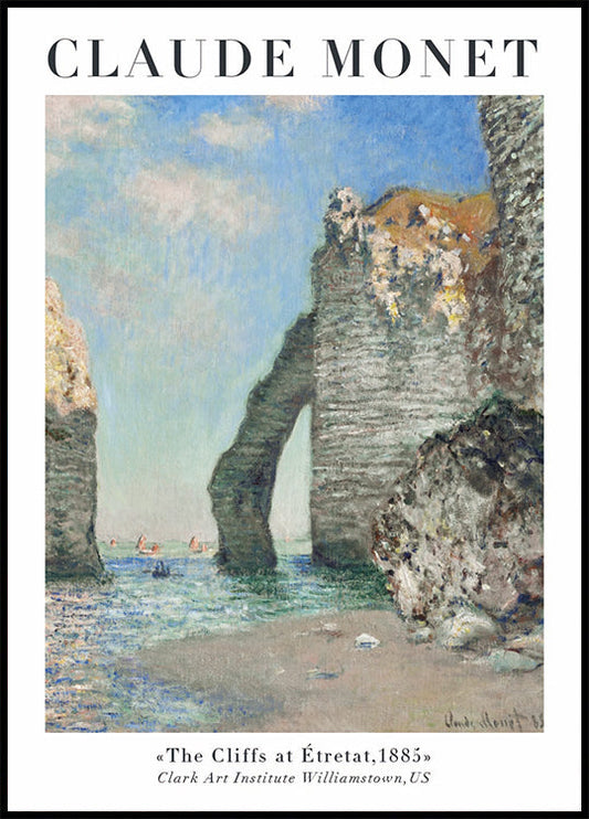 Monet's Coastal Cliffs Poster