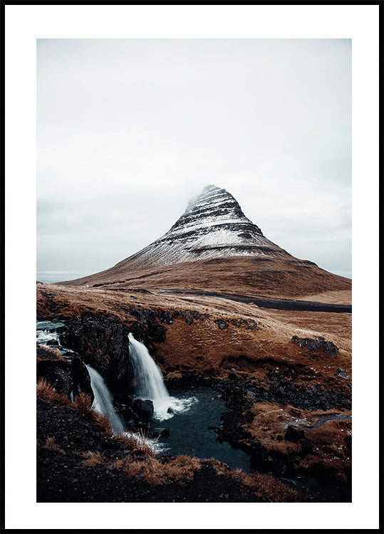 Kirkjufell Mountain and Waterfalls Poster - Posterbox.art
