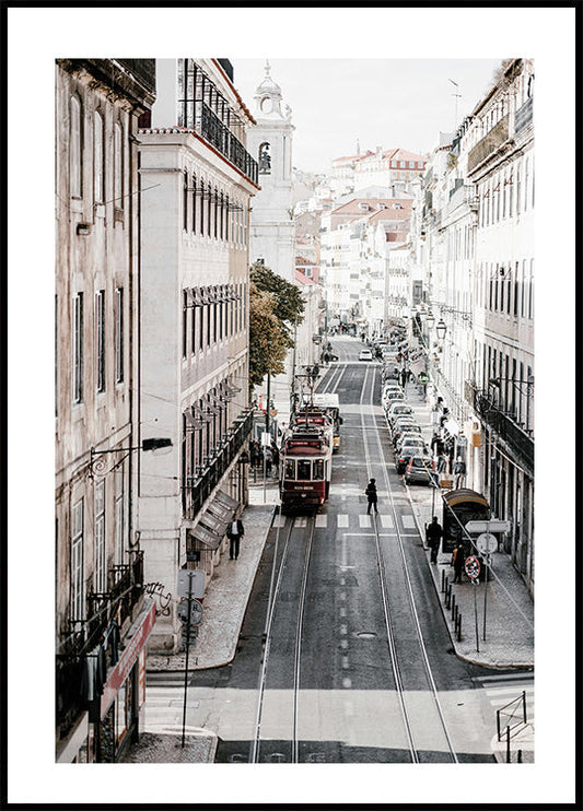 Lisbon Tramway Street Poster