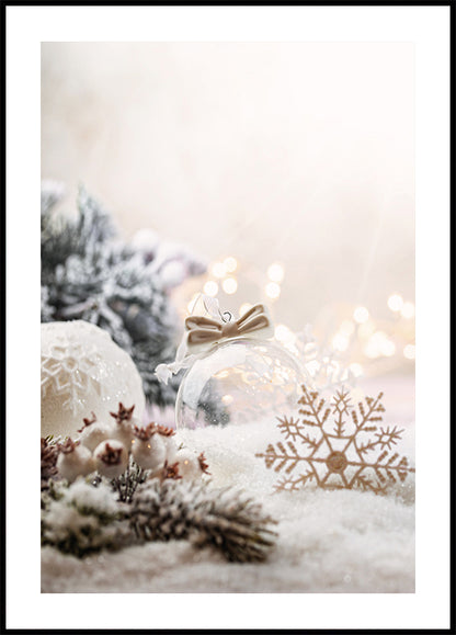 Christmas White Decorations Poster