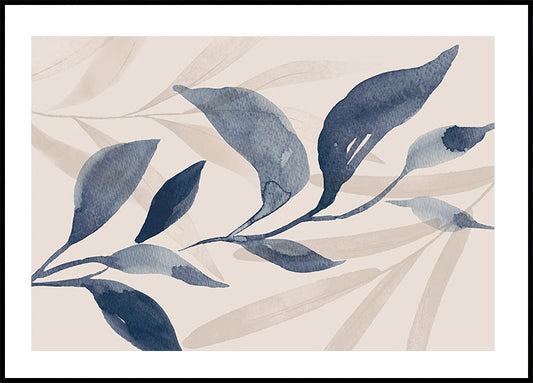 Elegant Watercolor Leaf Poster