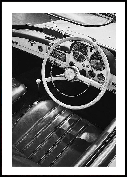 Vintage Mercedes Car Seat Poster - Posterbox.art