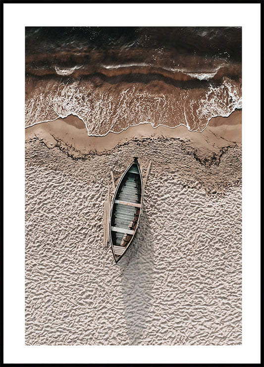 Boat On Beach Poster