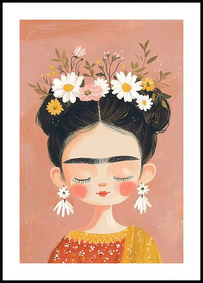 Frida Kahlo Inspired Art Poster