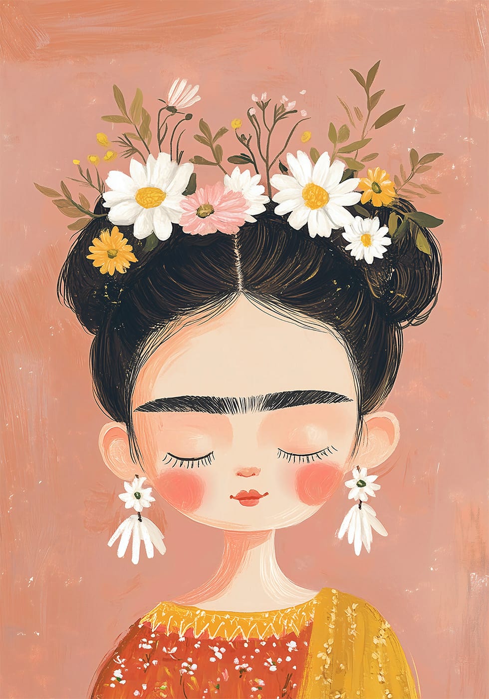 Frida Kahlo Inspired Art Poster