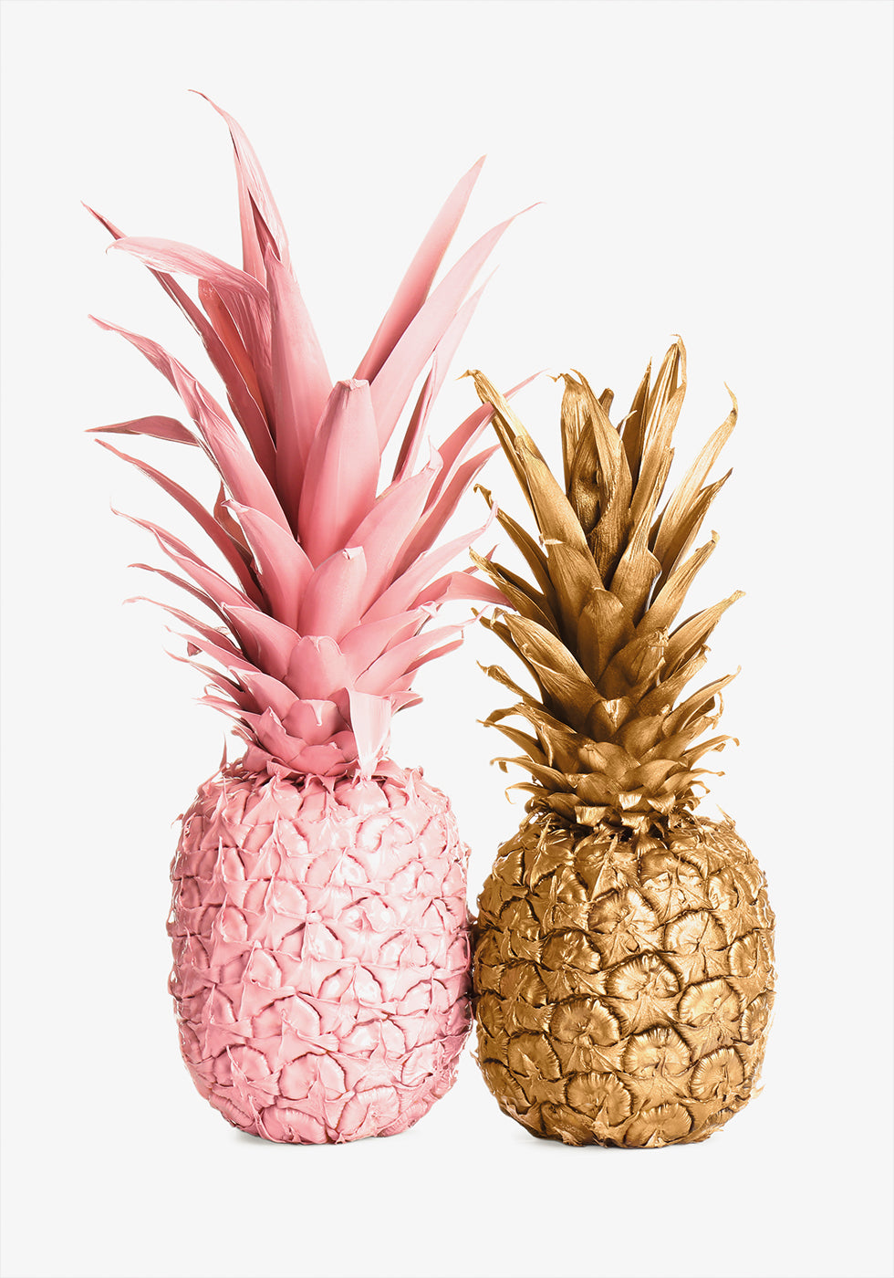 Gold and Pink Pineapple Duo Poster