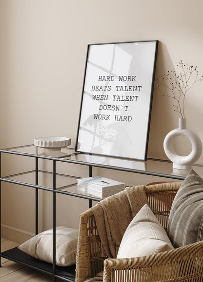 Hard Work Motivation Poster