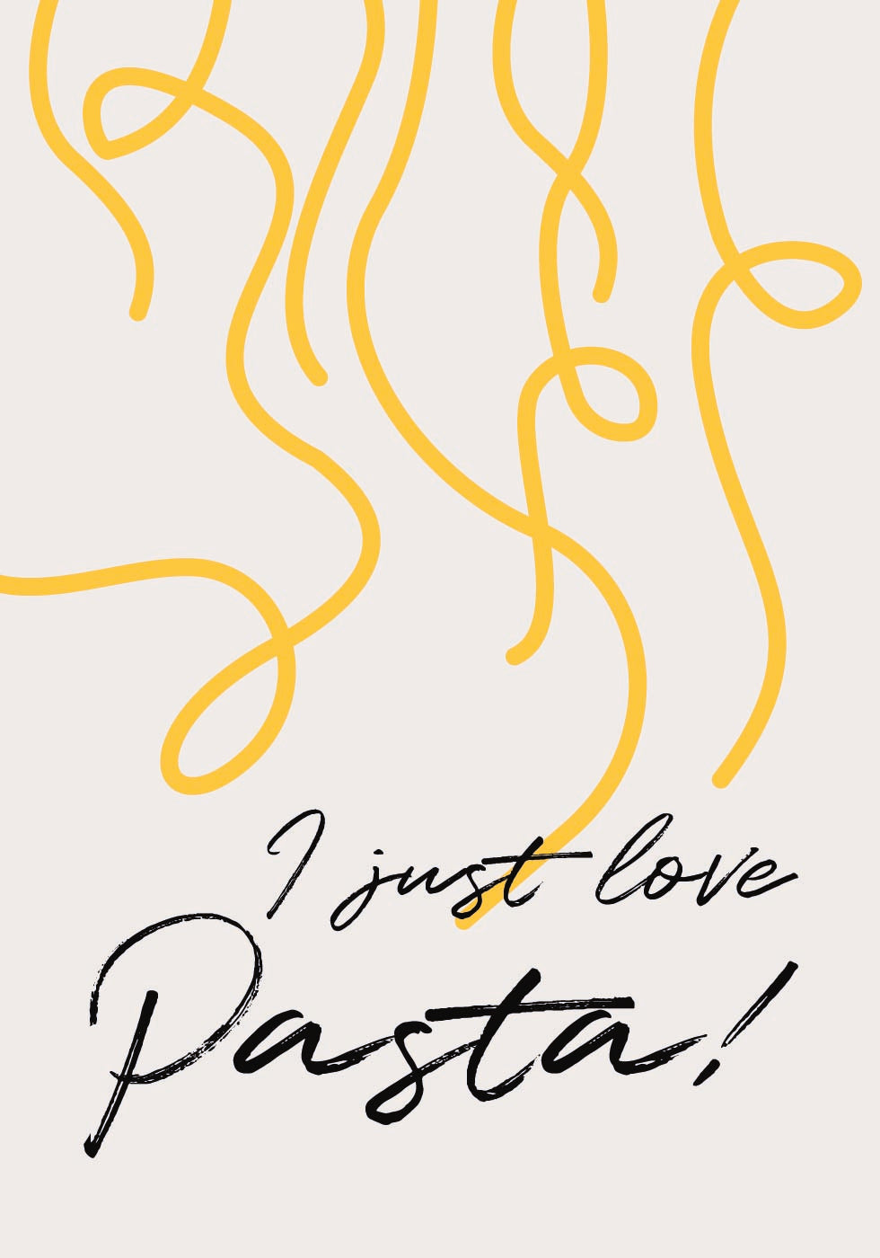 I Just Love Pasta Poster - Posterbox.art