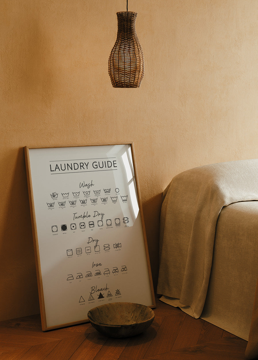 Laundry Care Symbols Poster