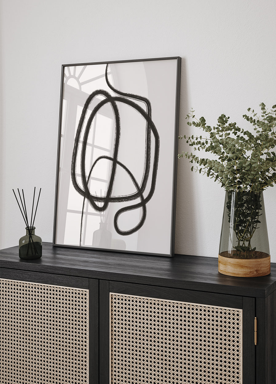 Abstract Line Art Knot Poster