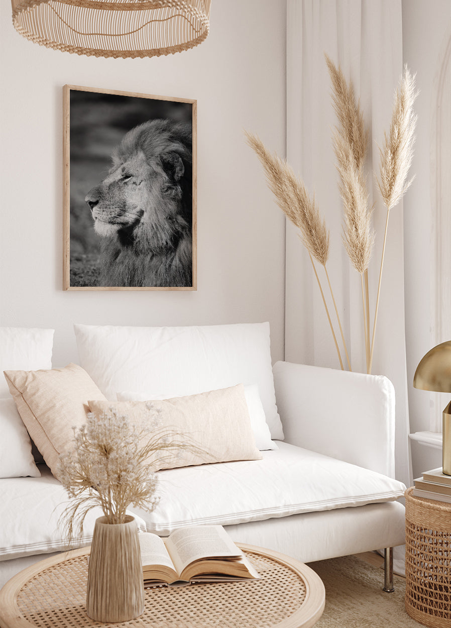Male Lion Profile Poster - Posterbox.art