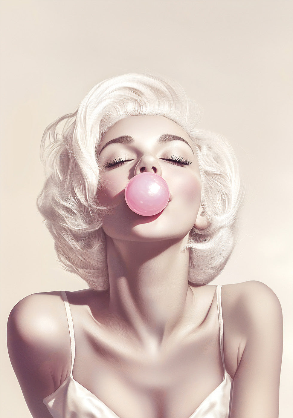 Classic Glamour Bubble Gum Poster