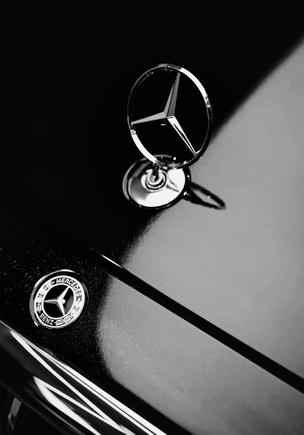 Mercedes Benz B&W Poster