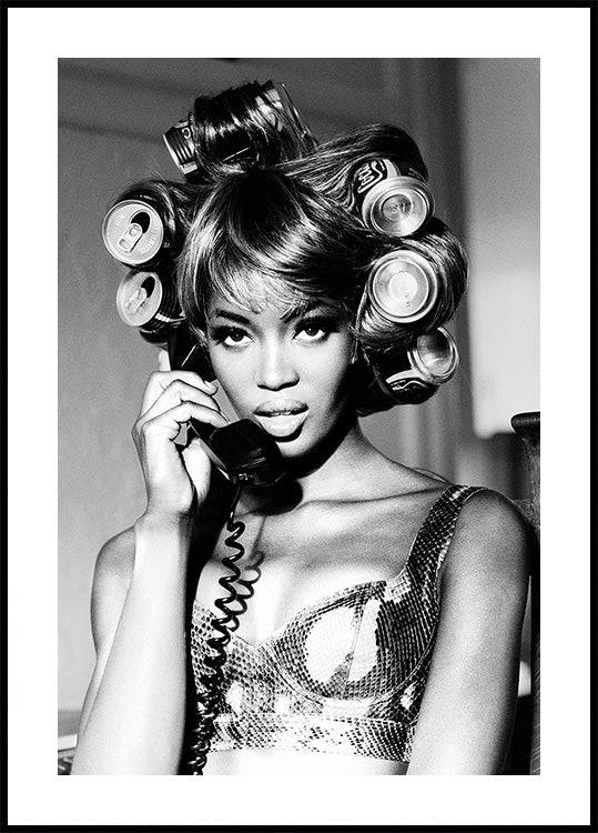Naomi Campbell on Phone Poster - Posterbox.art