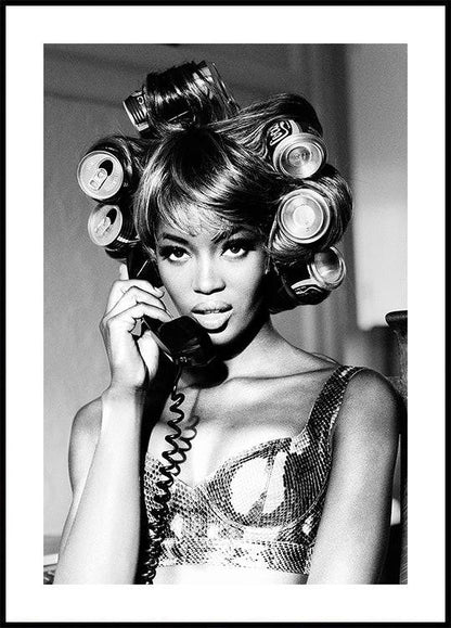 Naomi Campbell on Phone Poster - Posterbox.art