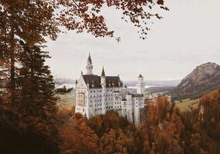 Majestic Castle in Autumn Landscape Poster - Posterbox.art