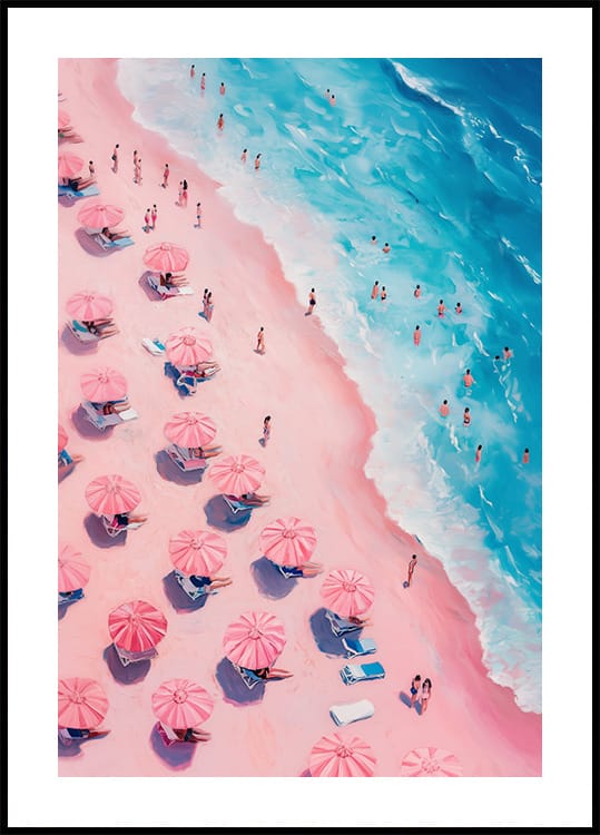 Tropical Paradise Beach Scene Poster