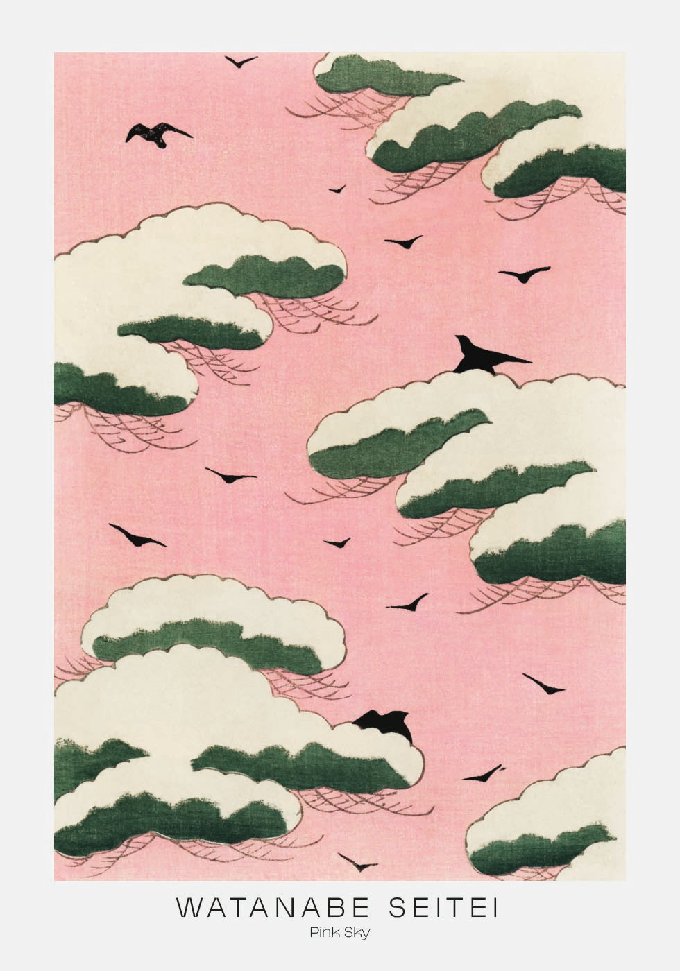 Pink Sky By Watanabe Seitei Poster