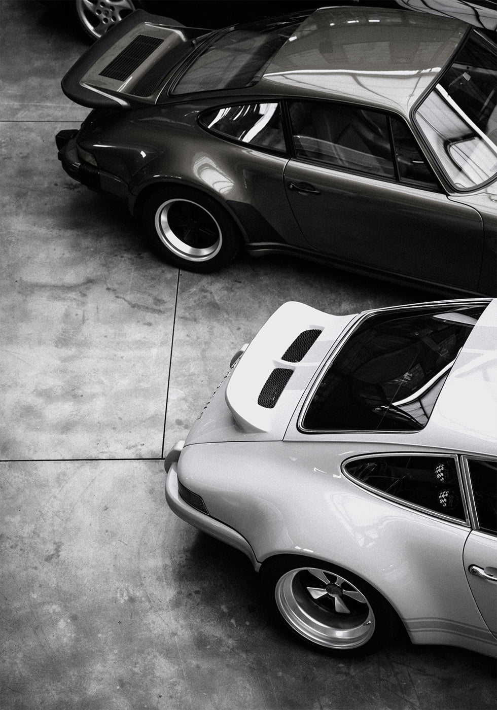 Classic Porsche in Black and White Poster