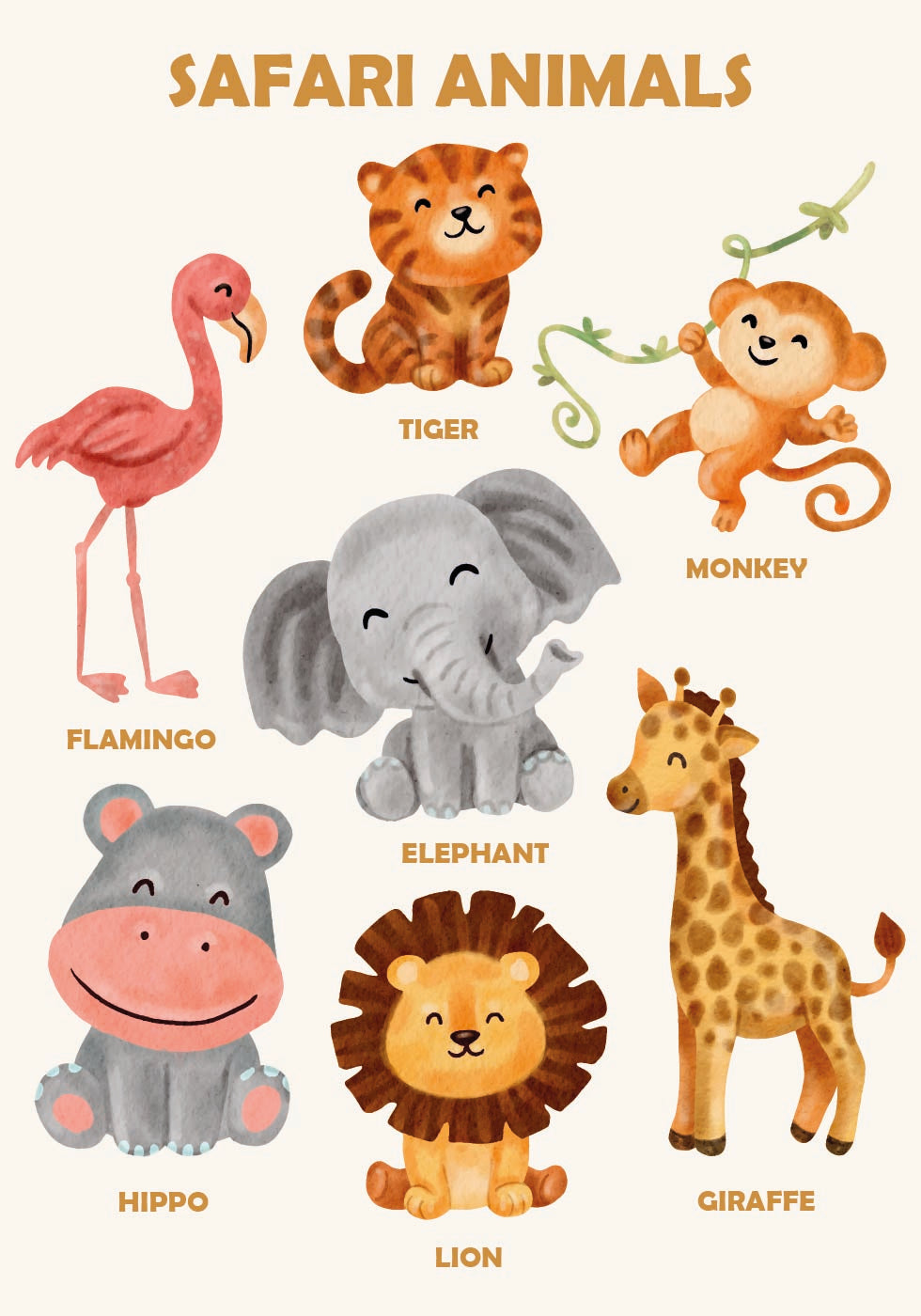 Safari Animals Poster