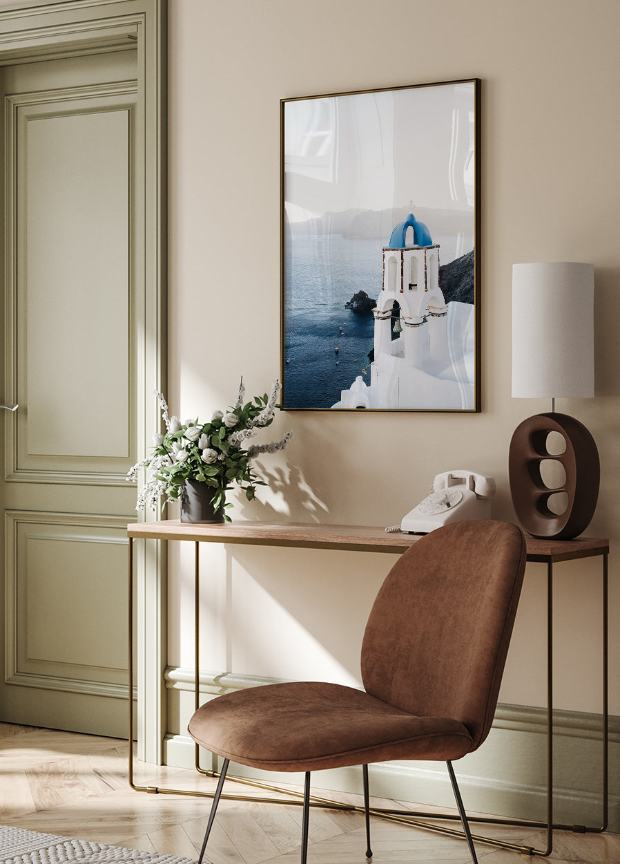 Santorini Seaside Vista Poster - Posterbox.art