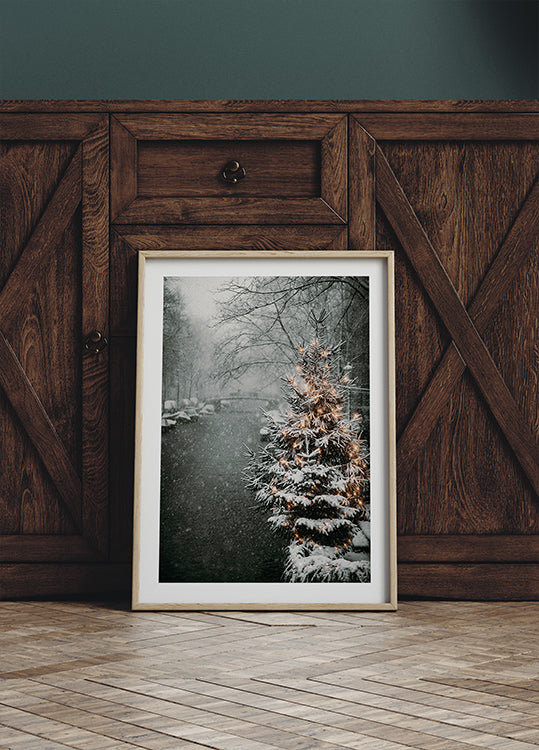 Christmas Tree by Snowy Canal Poster - Posterbox.art
