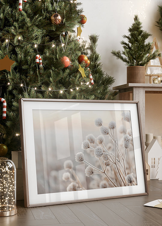 Frosted Winter Wildflowers Poster