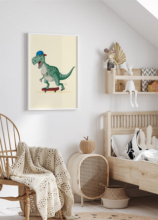 Skateboarding T-Rex Poster - Posterbox.art