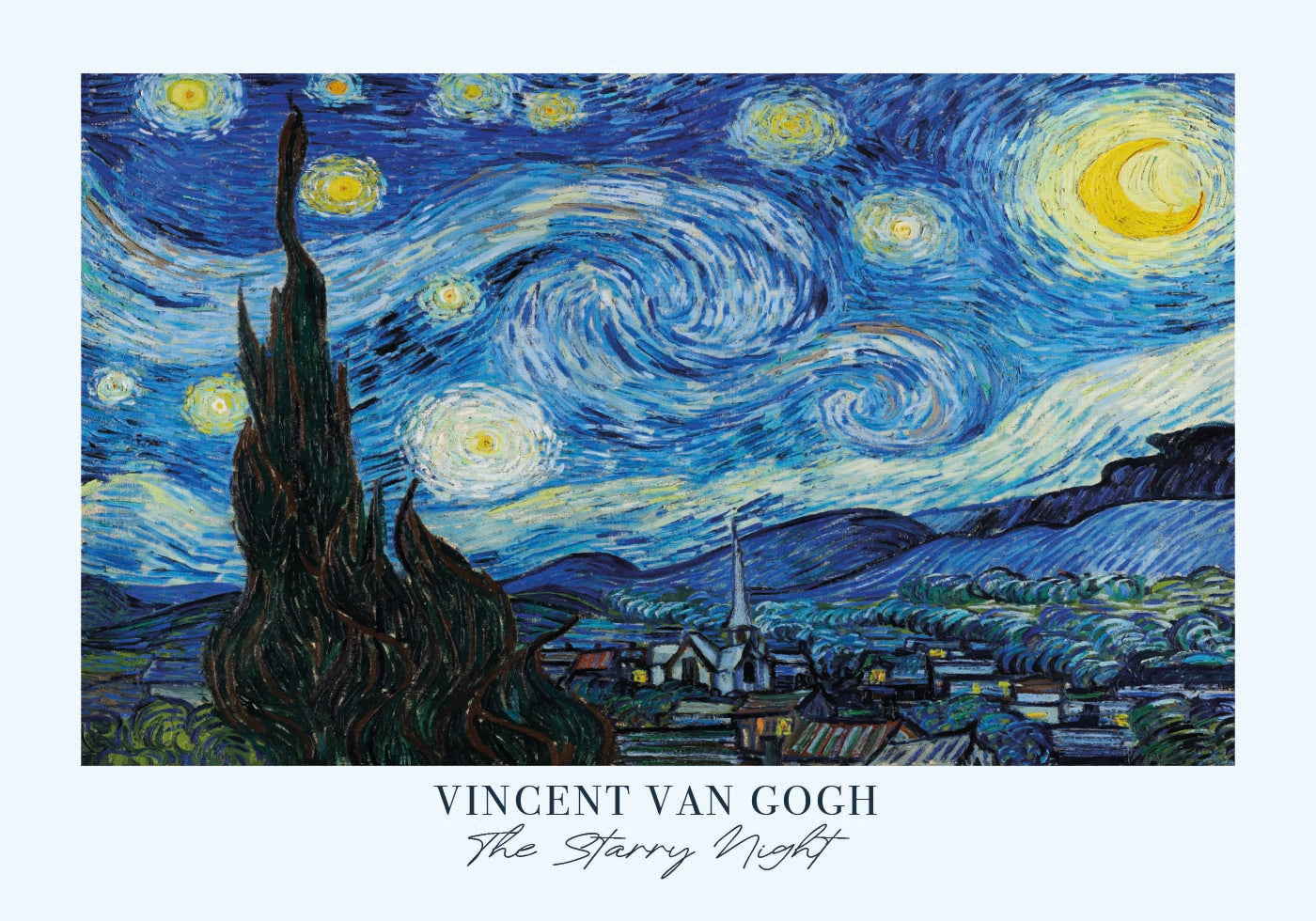 "Vincent Van Gogh's Masterpiece: The Starry Night Poster."