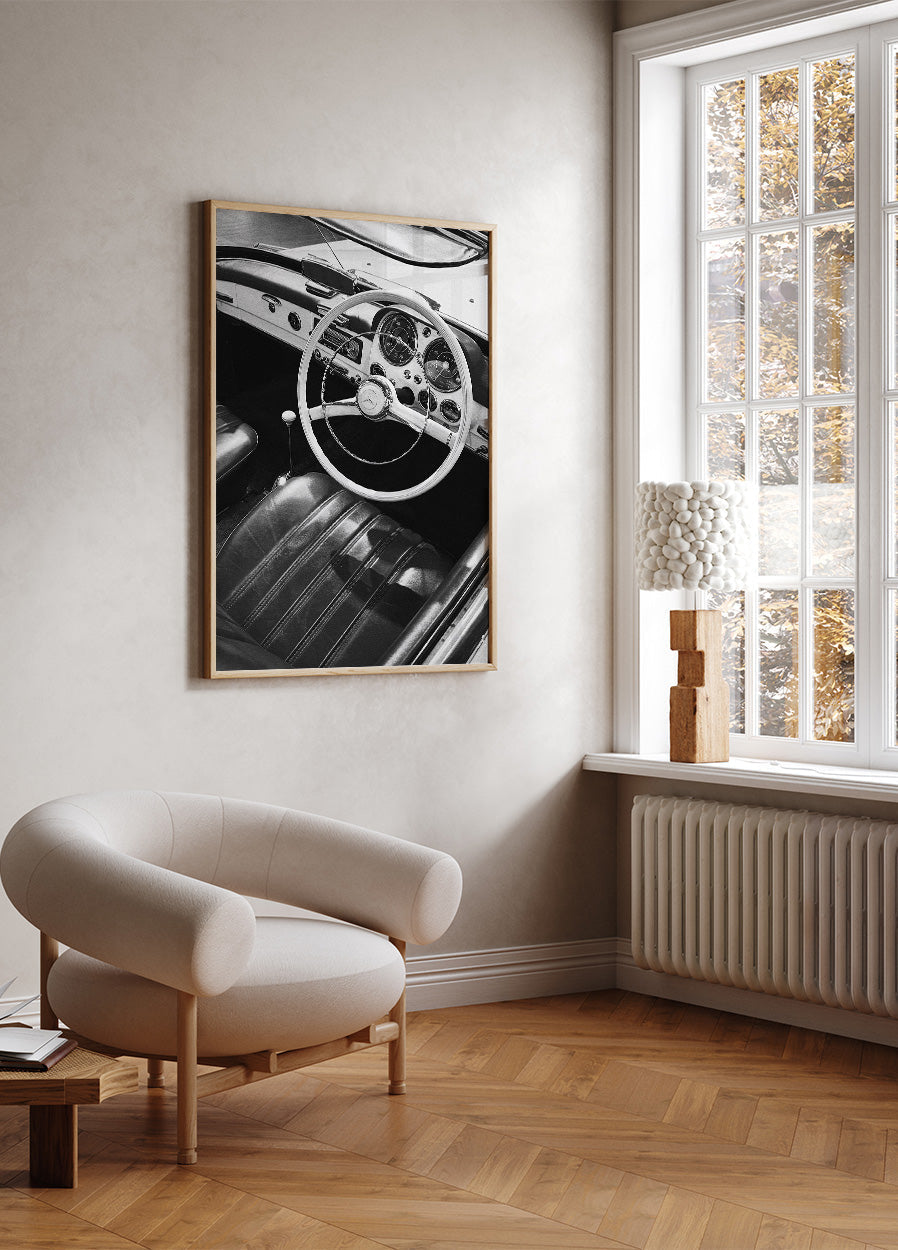 Vintage Mercedes Car Seat Poster - Posterbox.art