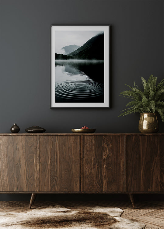 Water Ripples in Mountain Lake Poster