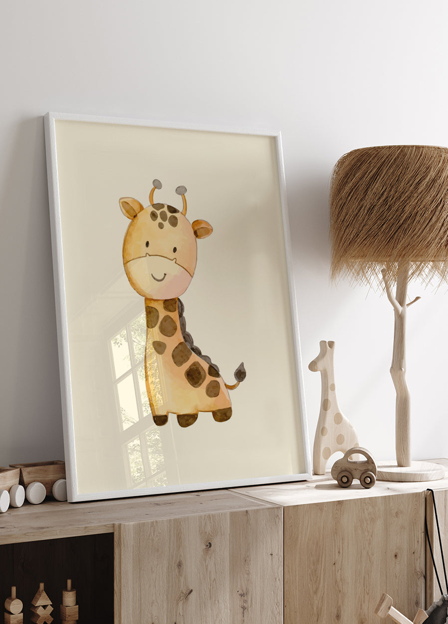 Cheerful Giraffe Poster