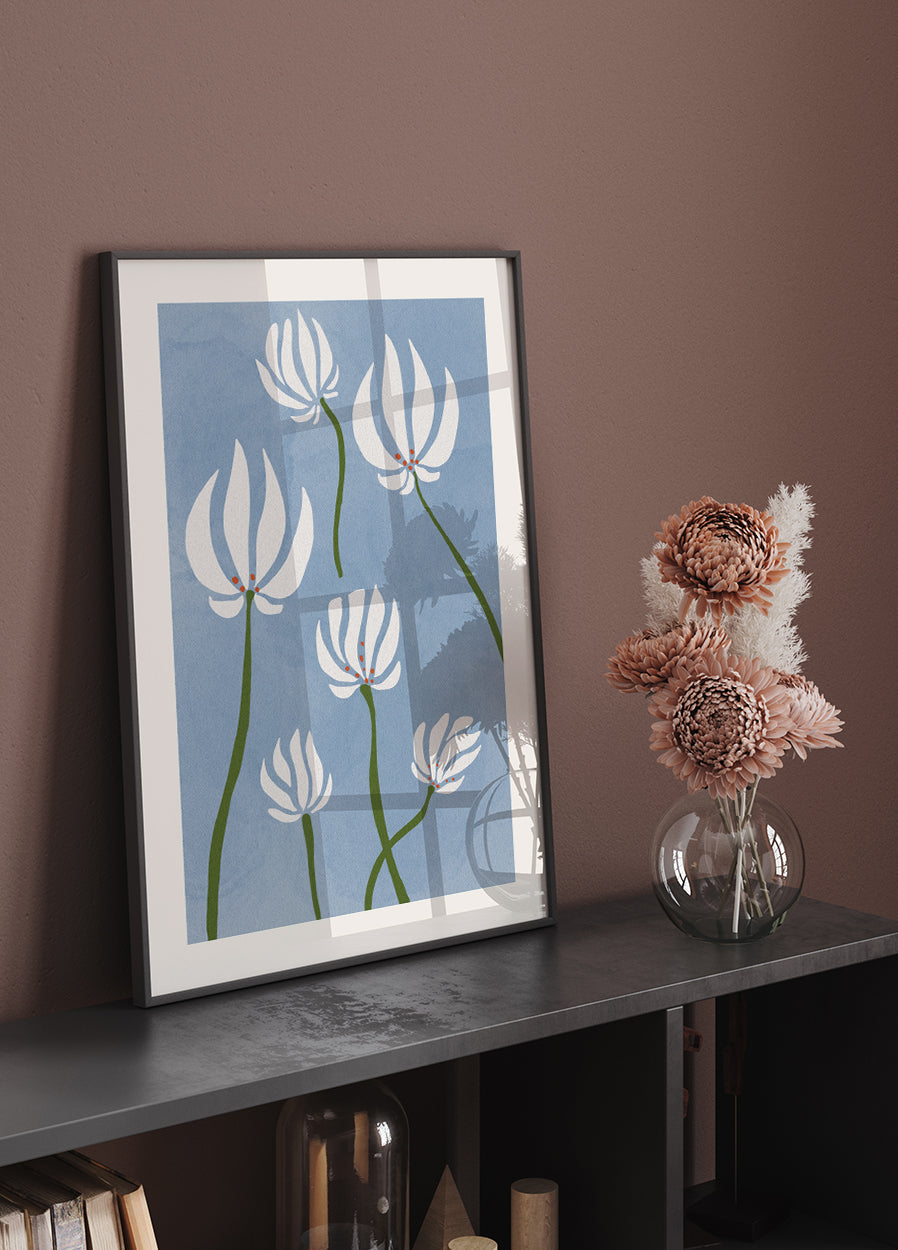 White Flowers Poster - Posterbox.art