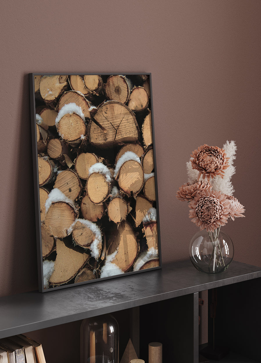 Wooden Logs Poster - Posterbox.art