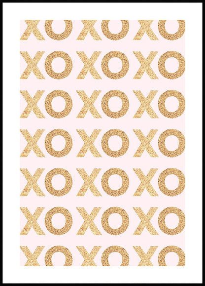 Gold Glitter Love Poster