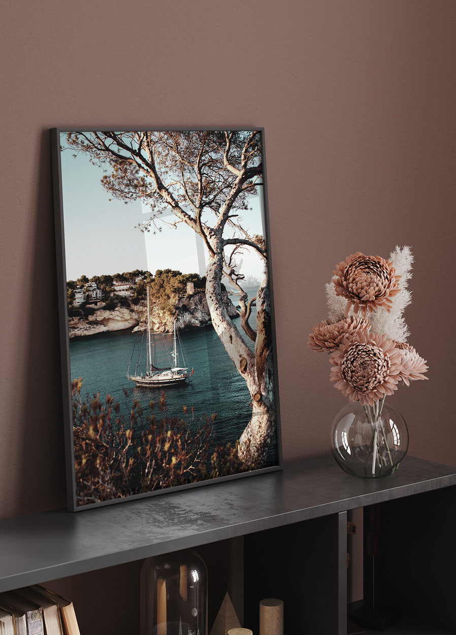 Yacht In Bay Poster - Posterbox.art