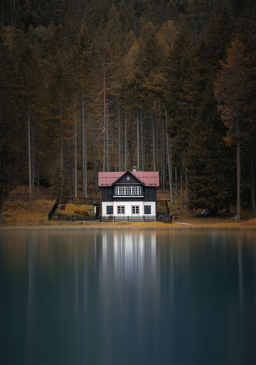 A House by the Tranquil Lake Poster