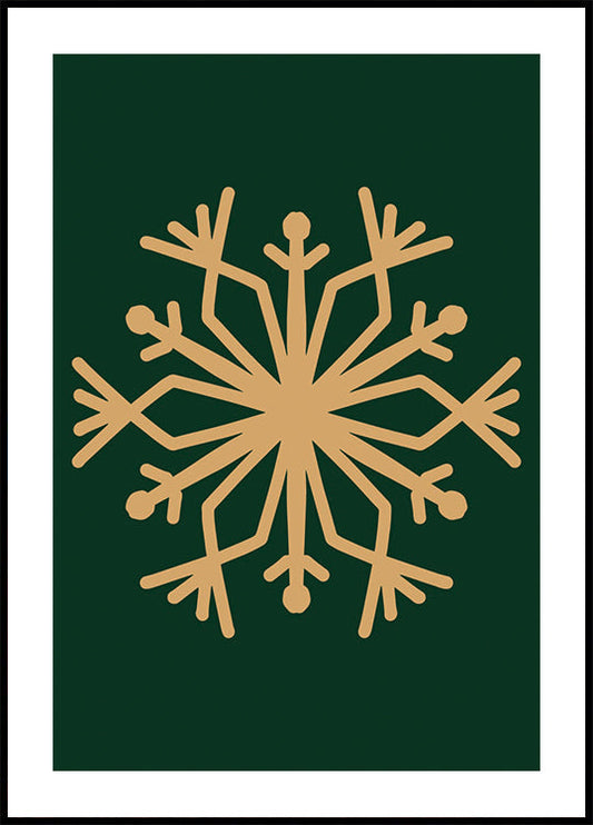 a picture of a snowflake on a green background