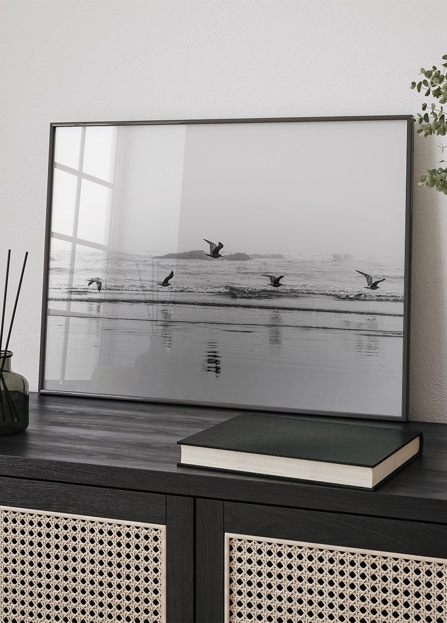 Birds Flying Over The Coast  Poster - Posterbox.art