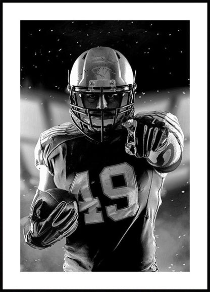 Dynamic Football Player Action Poster