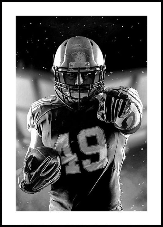 Dynamic Football Player Action Poster