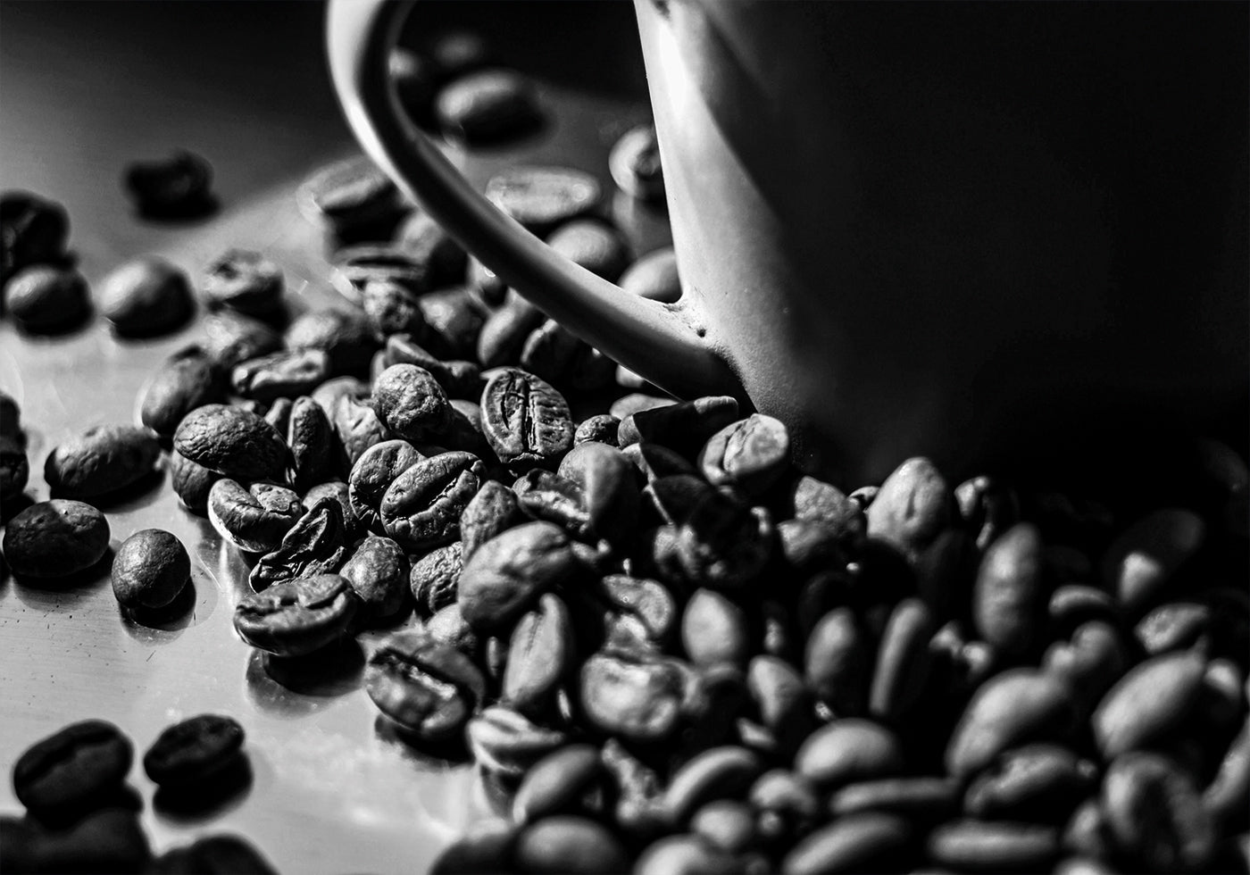 Coffee Beans With A Cup Poster