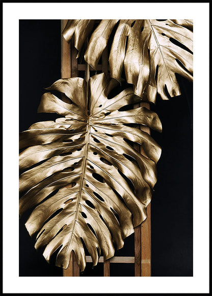 Golden Leaves Art Poster