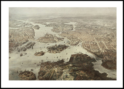 Aerial View of Stockholm 1860 Poster