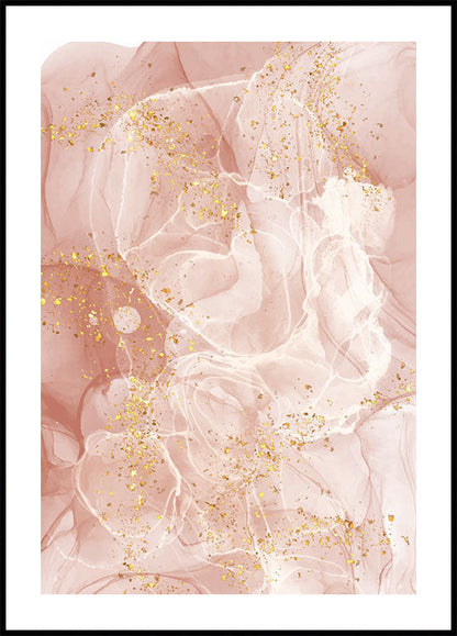 Golden Abstract Art Poster