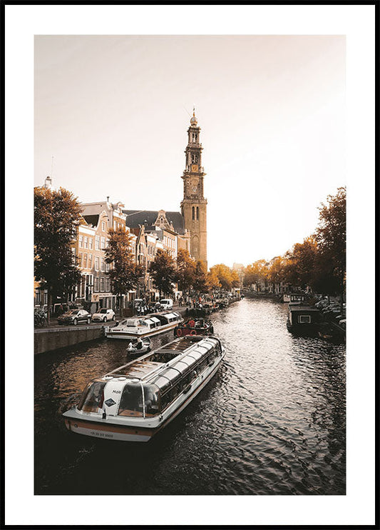 Serene Amsterdam Canal Poster