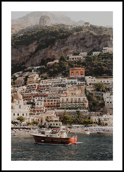 Scenic View of Positano Poster